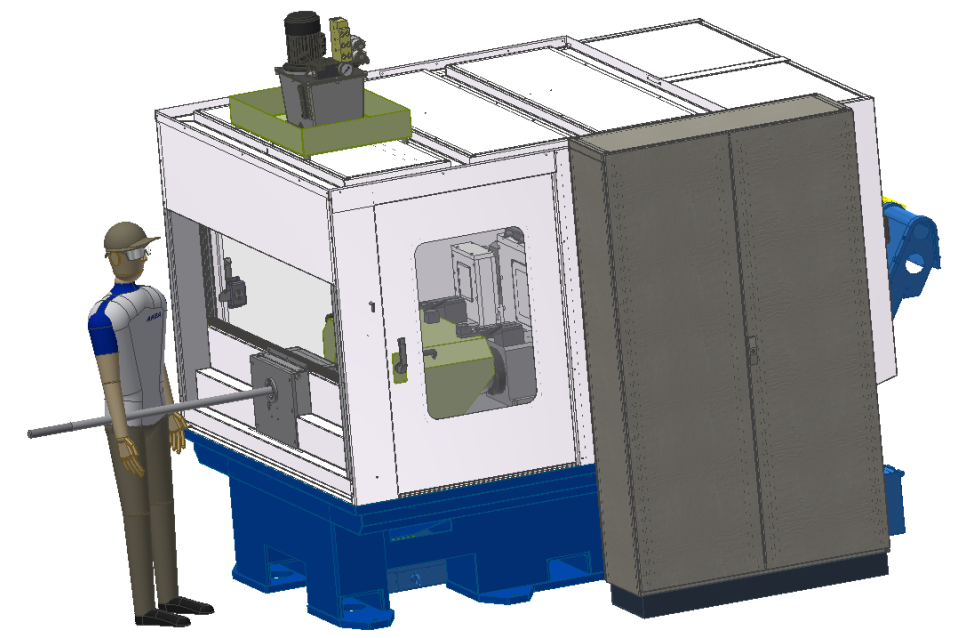 GEW Series: Semi automatic thread rolling machines for rebar and round bar material